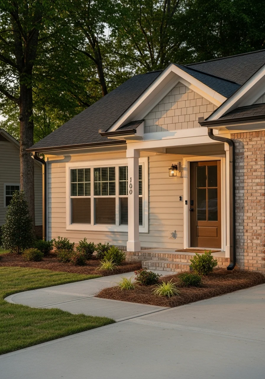 Portrait-style image of a Rock Hill residential property with updated exterior and welcoming entrance.